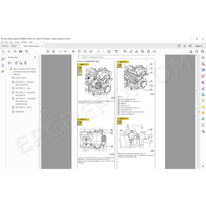 New Holland Engine F3CE0684A F3CE0684B 12.9L Turbo service & repair manual
