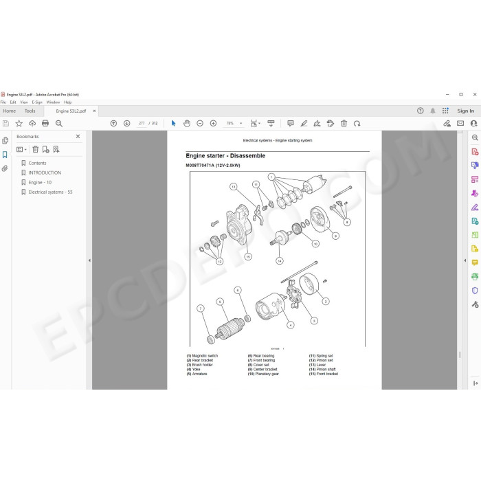 New Holland Engine S3L2 service & repair manual