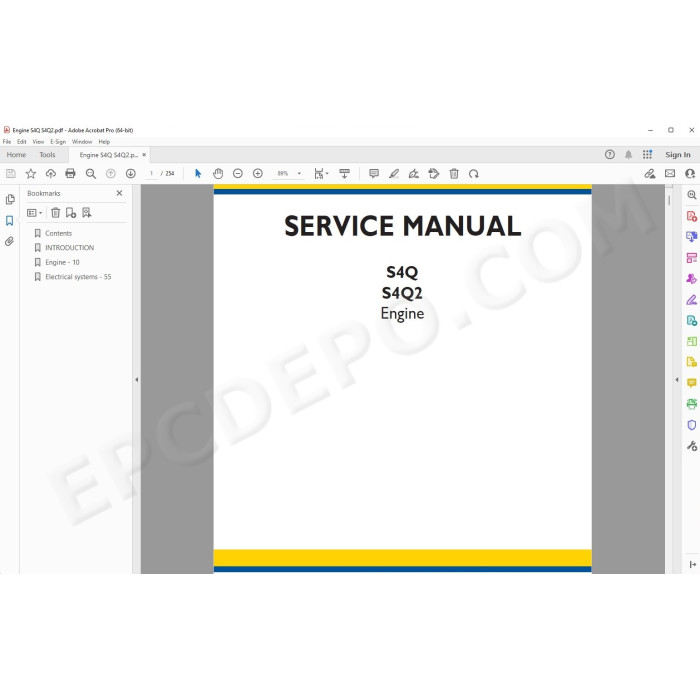 New Holland Engine S4Q S4Q2 service & repair manual