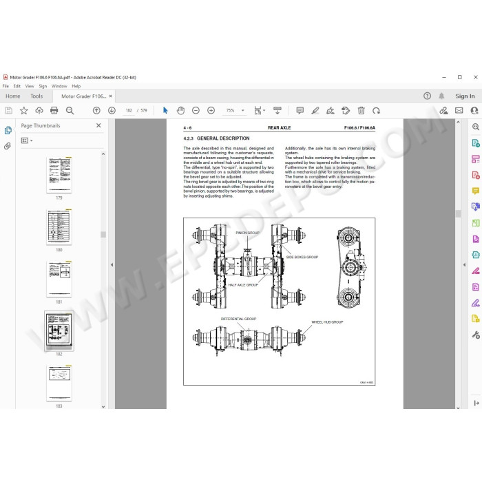 New Holland Motor Grader F106.6 F106.6A service manual