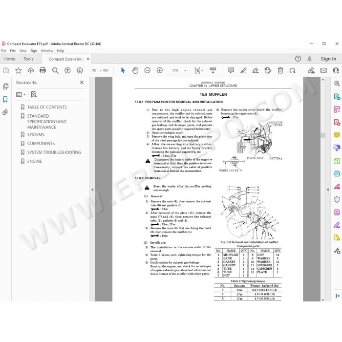 New Holland Compact Excavator E15 service manual