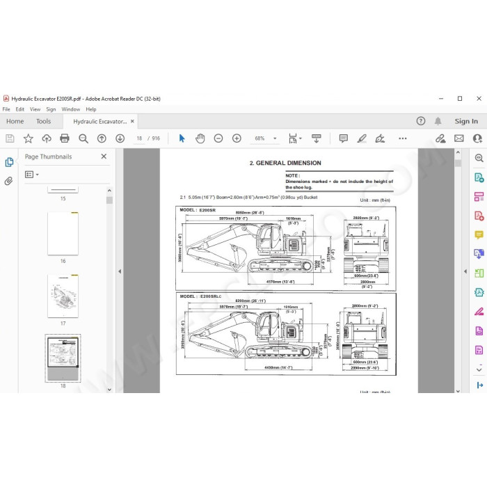 New Holland Excavator E200SR service manual