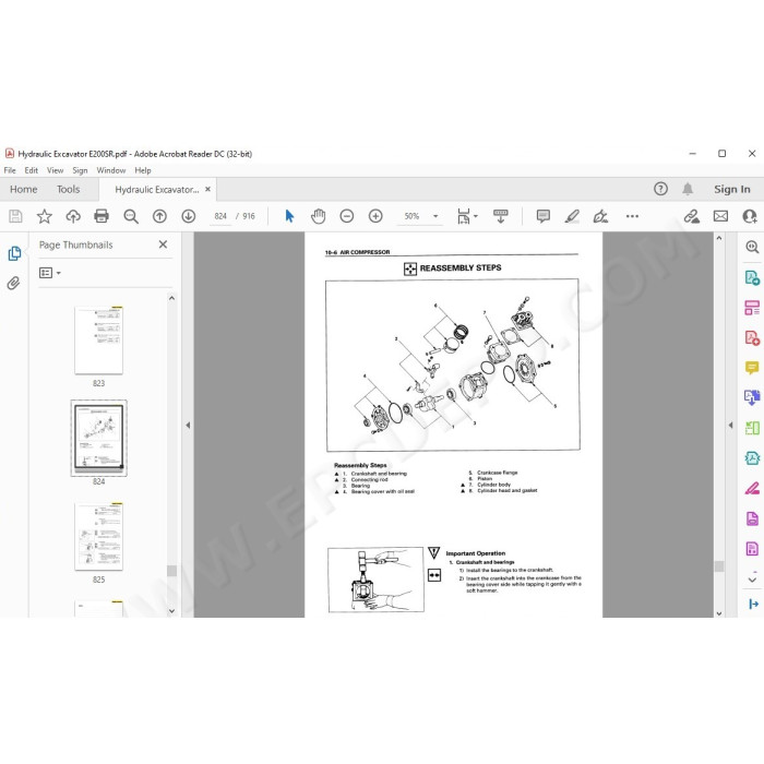 New Holland Excavator E200SR service manual