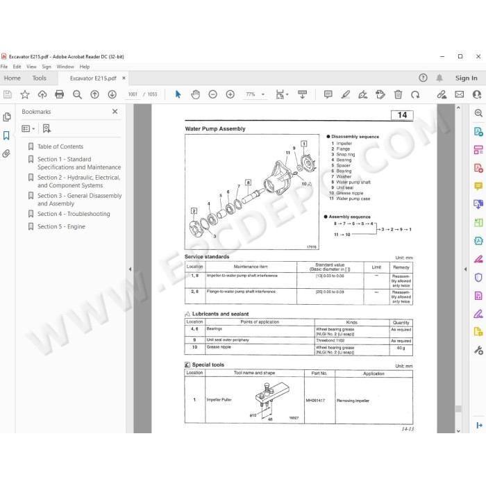 New Holland Hydraulic Excavator E215 service manual