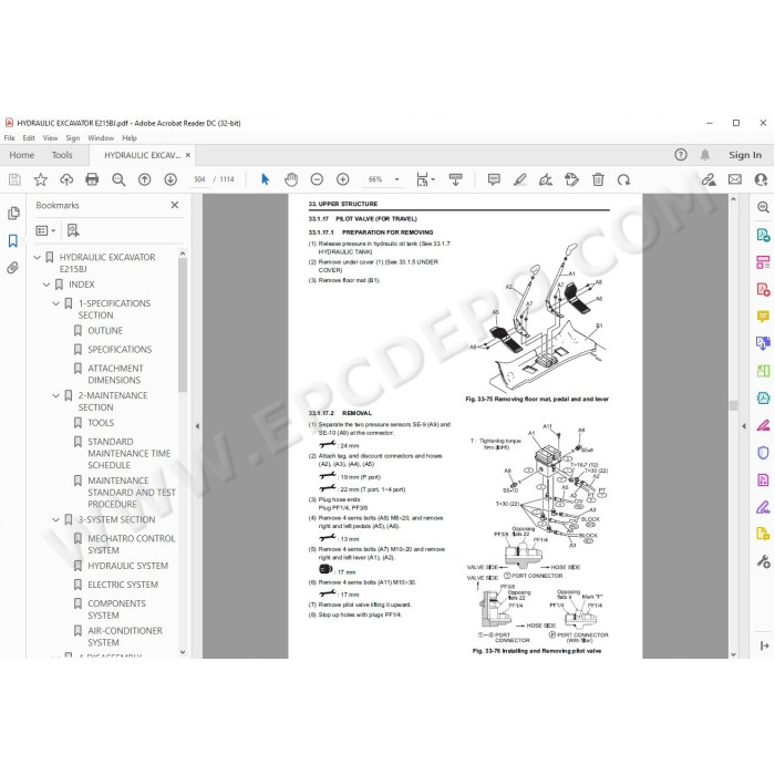 New Holland Hydraulic Excavator E215BJ service manual