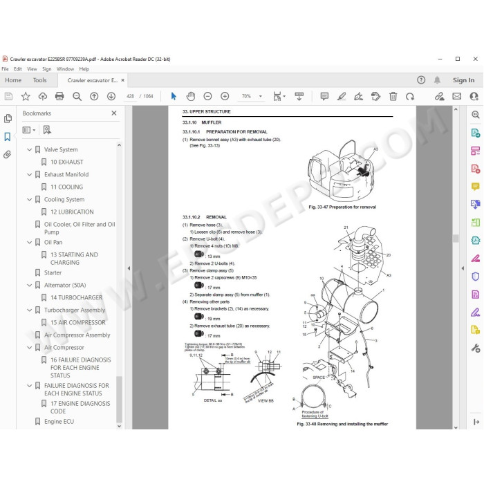 New Holland Excavator E225BSR E225BSRLC service manual