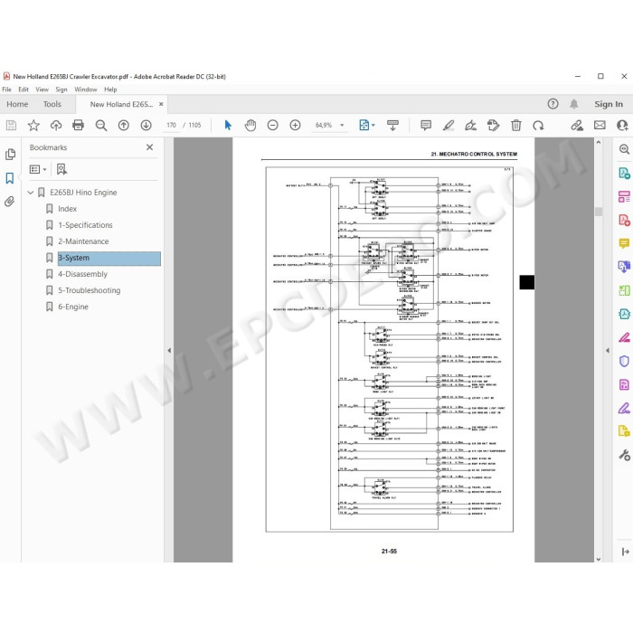 New Holland Excavator E265BJ service manual