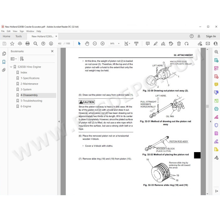 New Holland Excavator E265BJ service manual
