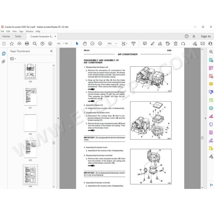 New Holland Excavator E385 Tier 3 service manual