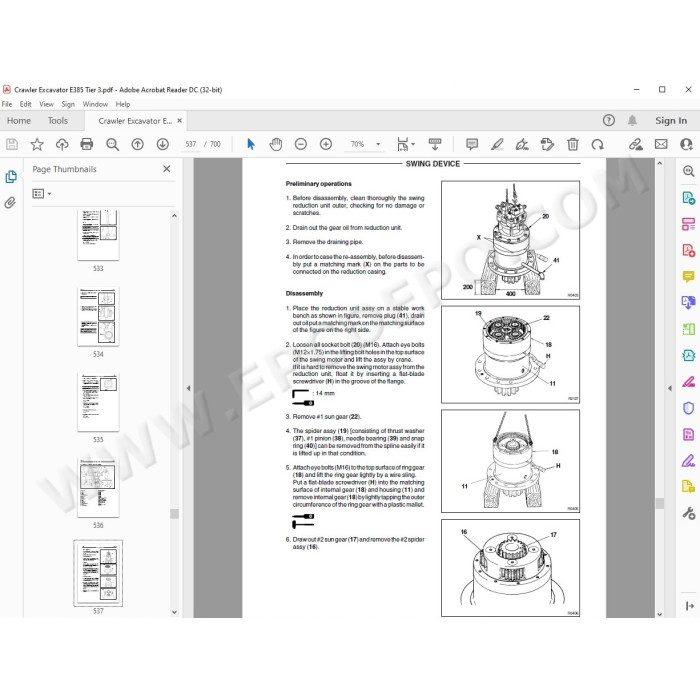 New Holland Excavator E385 Tier 3 service manual