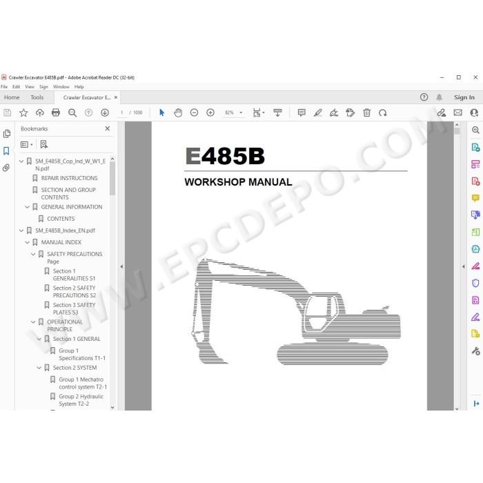 New Holland Excavator E485B service manual