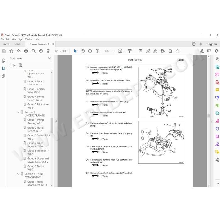 New Holland Excavator E485B service manual