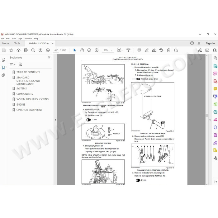New Holland Midi Hydraulic Excavator E70 service manual