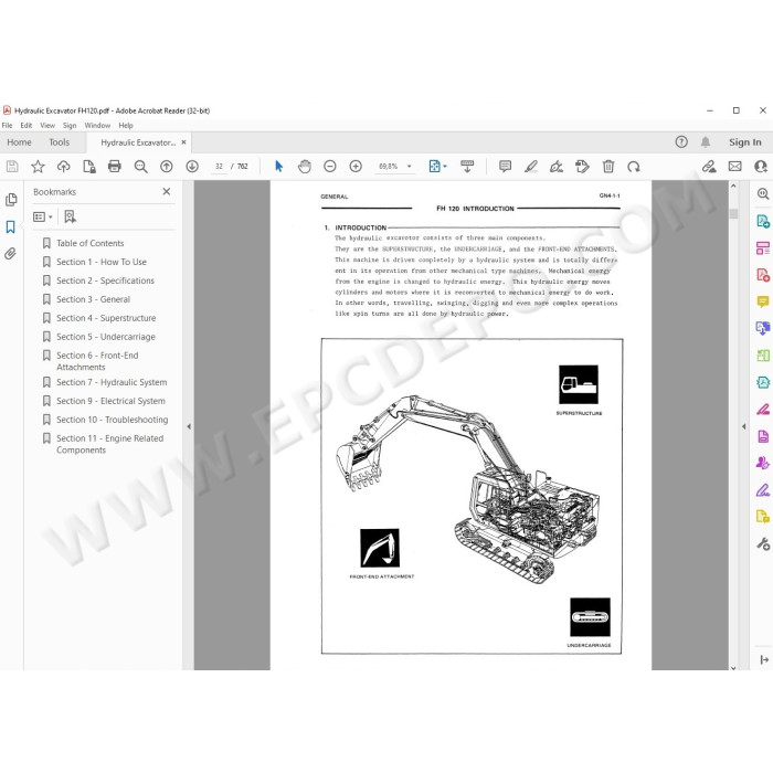 Fiat Hitachi Hydraulic Excavator FH120 service manual
