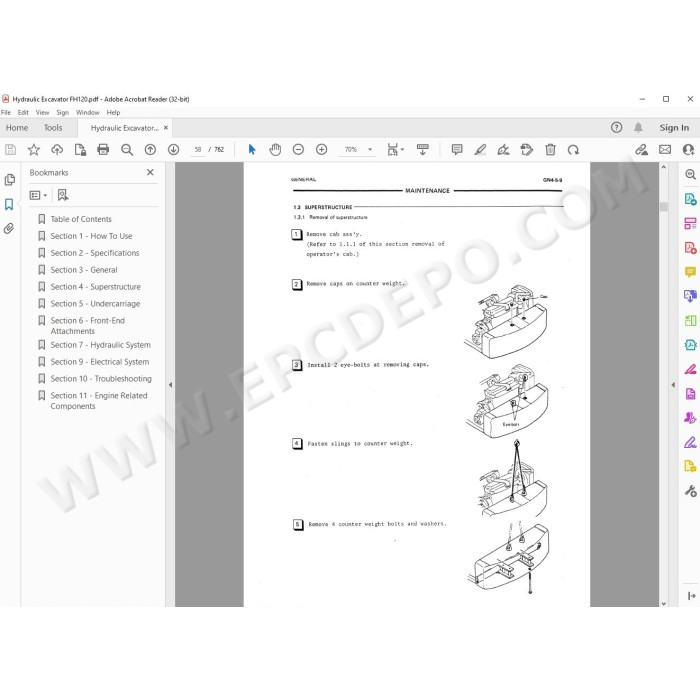 Fiat Hitachi Hydraulic Excavator FH120 service manual