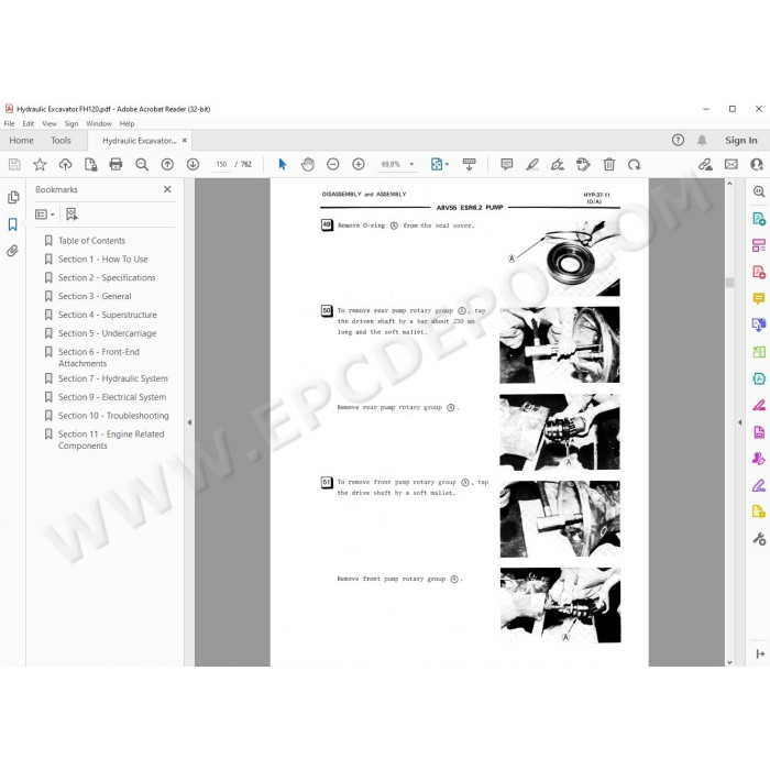 Fiat Hitachi Hydraulic Excavator FH120 service manual