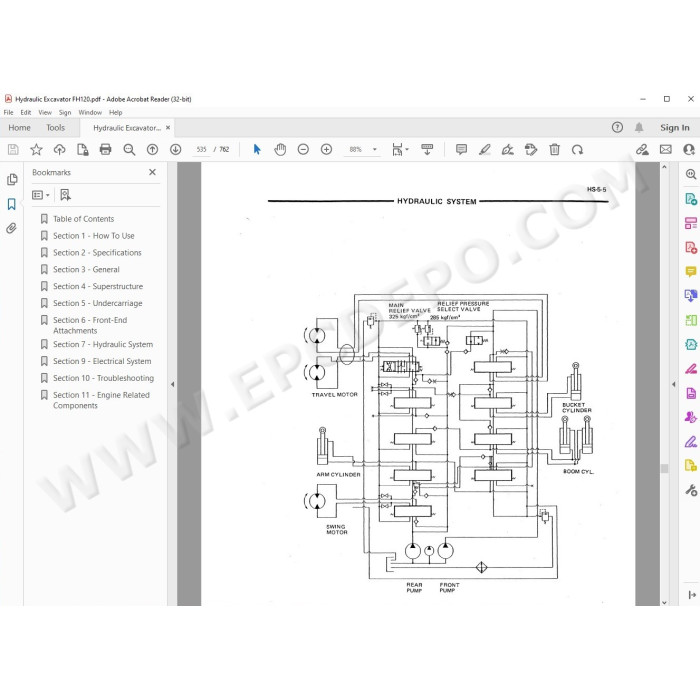 Fiat Hitachi Hydraulic Excavator FH120 service manual