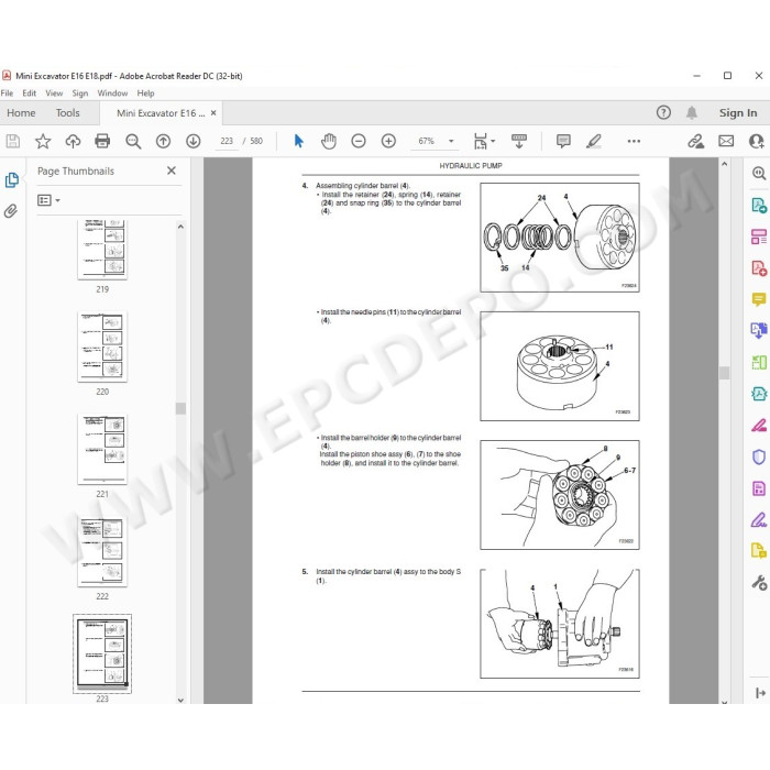 New Holland Mini Excavator E16 E18 service manual