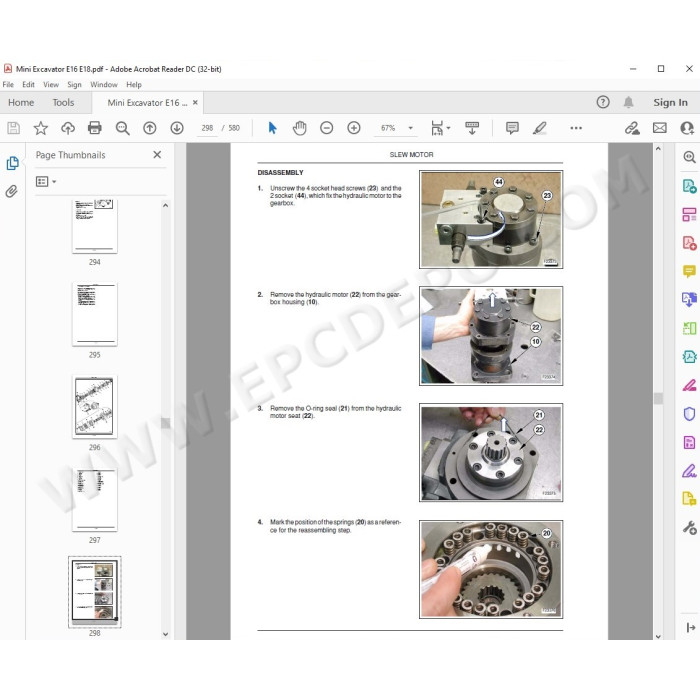 New Holland Mini Excavator E16 E18 service manual