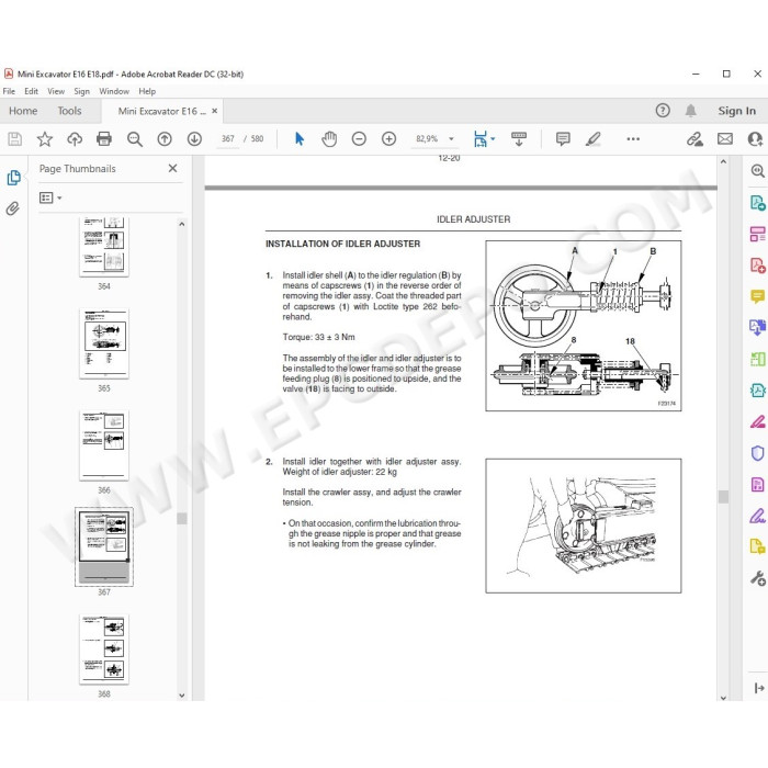New Holland Mini Excavator E16 E18 service manual