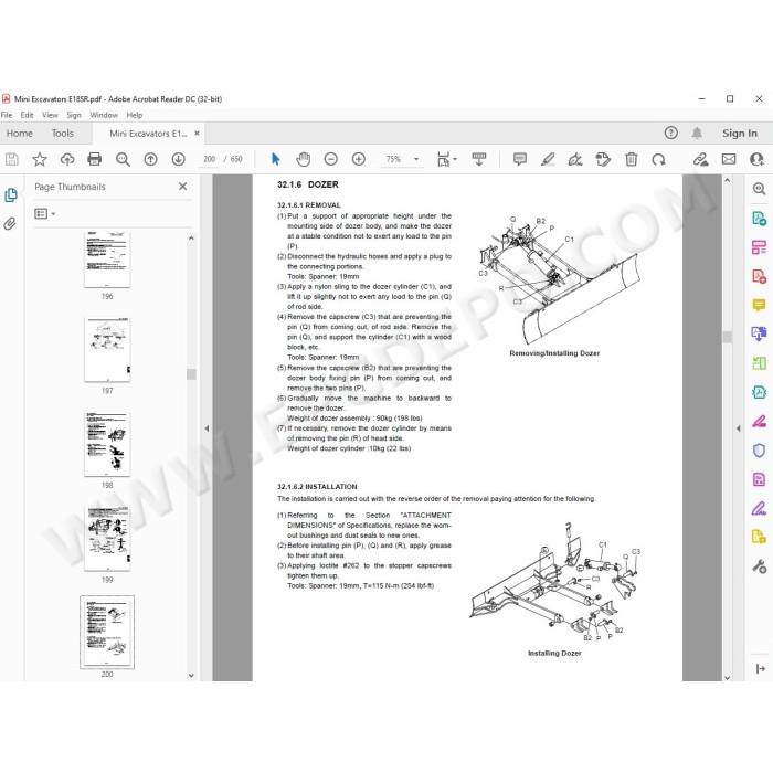 New Holland Mini Excavator E18SR service manual