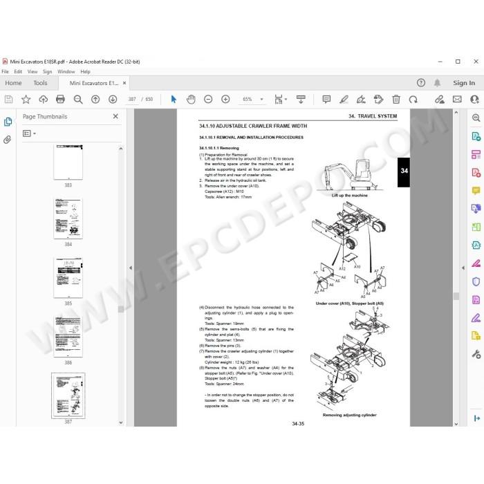 New Holland Mini Excavator E18SR service manual