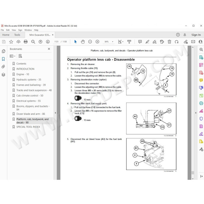 New Holland Mini Excavator E35B E39B SR service manual