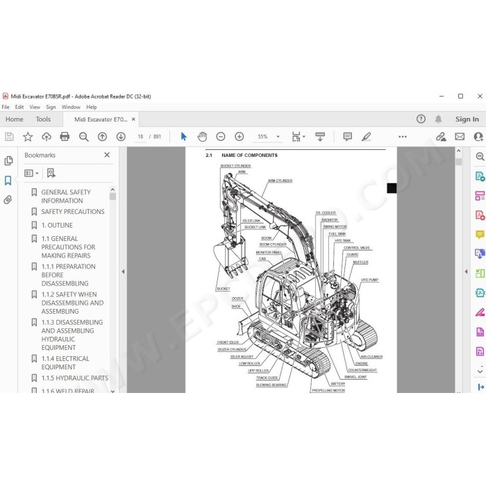 New Holland Midi Excavator E70BSR service manual