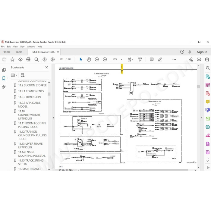New Holland Midi Excavator E70BSR service manual