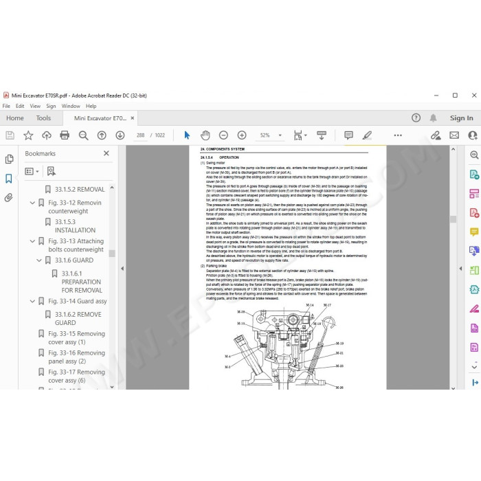 New Holland Midi Excavator E70SR service manual