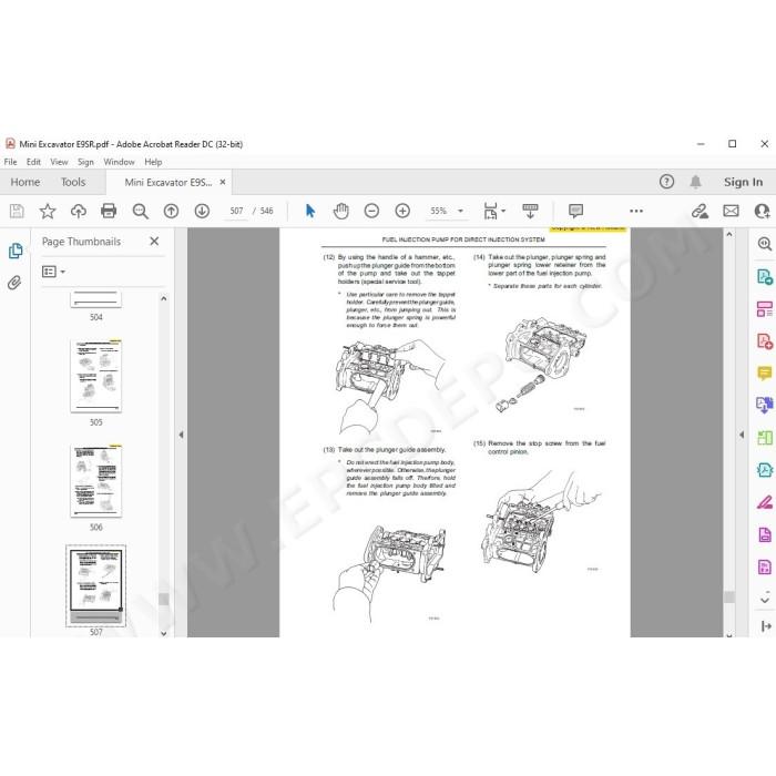 New Holland Mini Excavator E9SR service manual