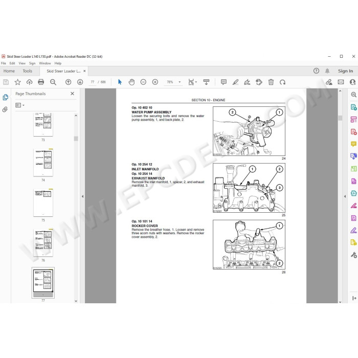 New Holland Skid Steer Loader L140 L150 service manual