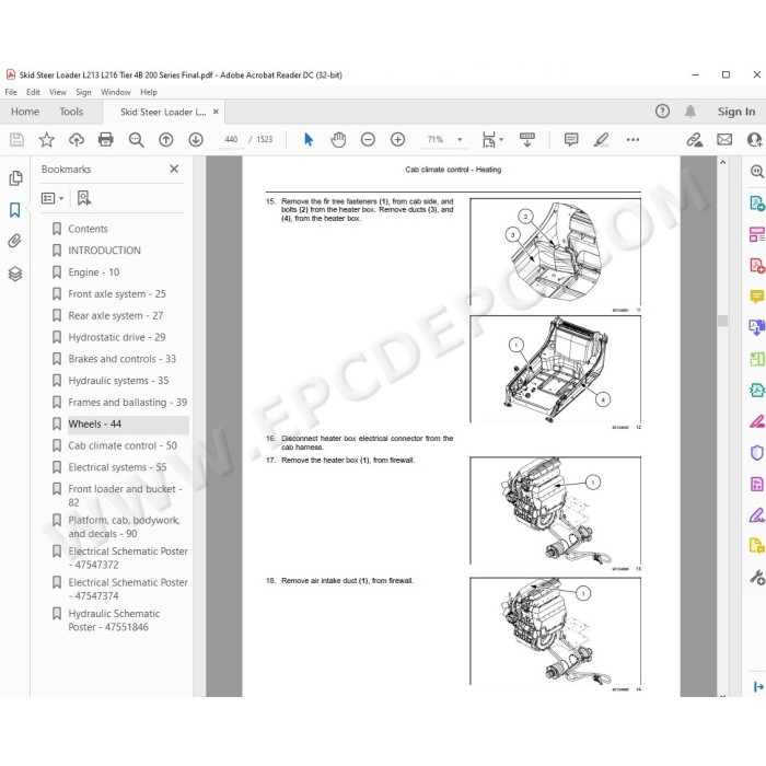New Holland Skid Steer Loader L213 L216 Tier 4B service manual