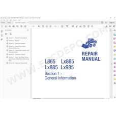 New Holland Skid Steer Loader L865 Lx865 Lx885 Lx985 service manual