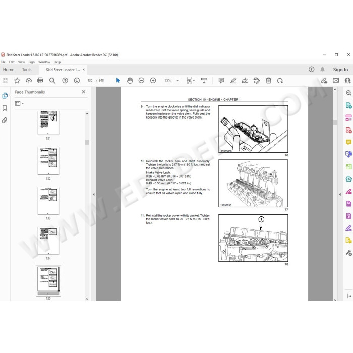New Holland Skid Steer Loader LS180 LS190 service manual