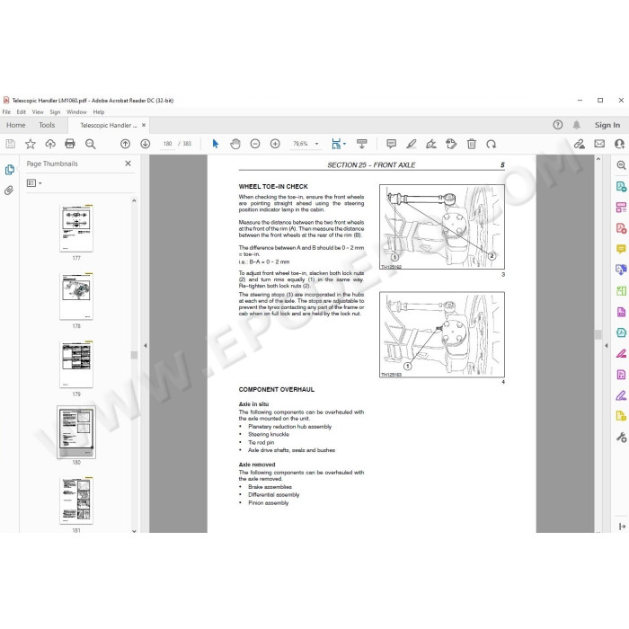 New Holland Telescopic Handler LM1060 service manual