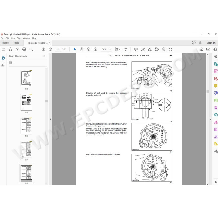 New Holland Telescopic Handler LM1133 service manual