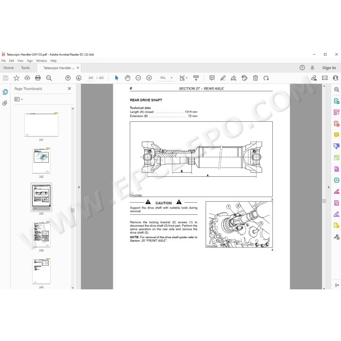 New Holland Telescopic Handler LM1133 service manual