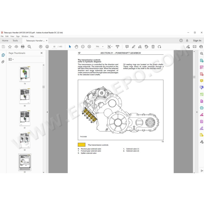 New Holland Telescopic Handler LM1330 LM1333 service manual