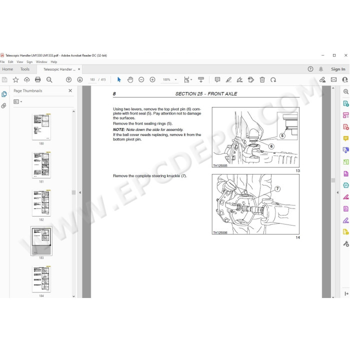 New Holland Telescopic Handler LM1330 LM1333 service manual