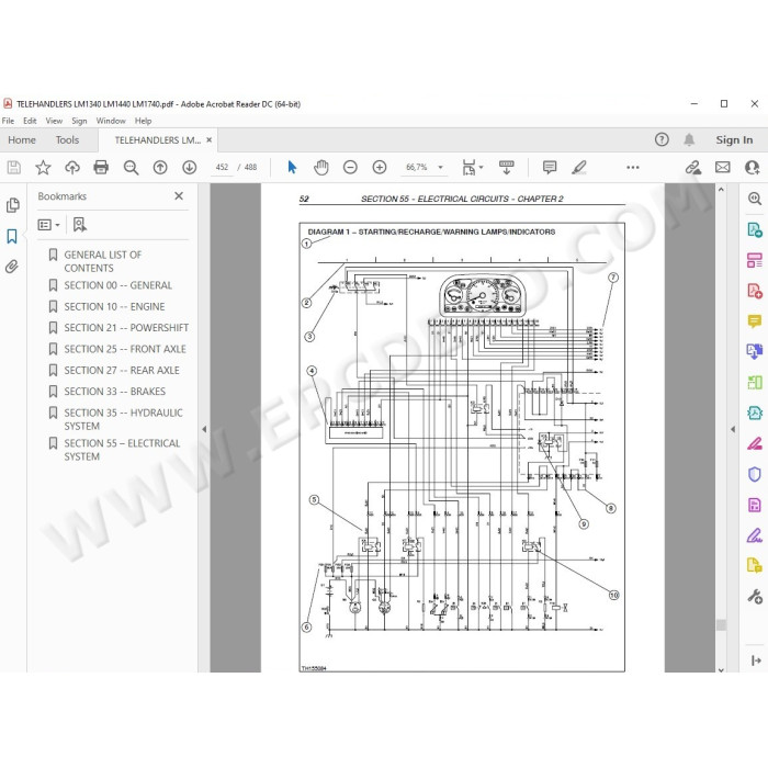 New Holland Telehandler LM1340 LM1440 LM1740 service manual