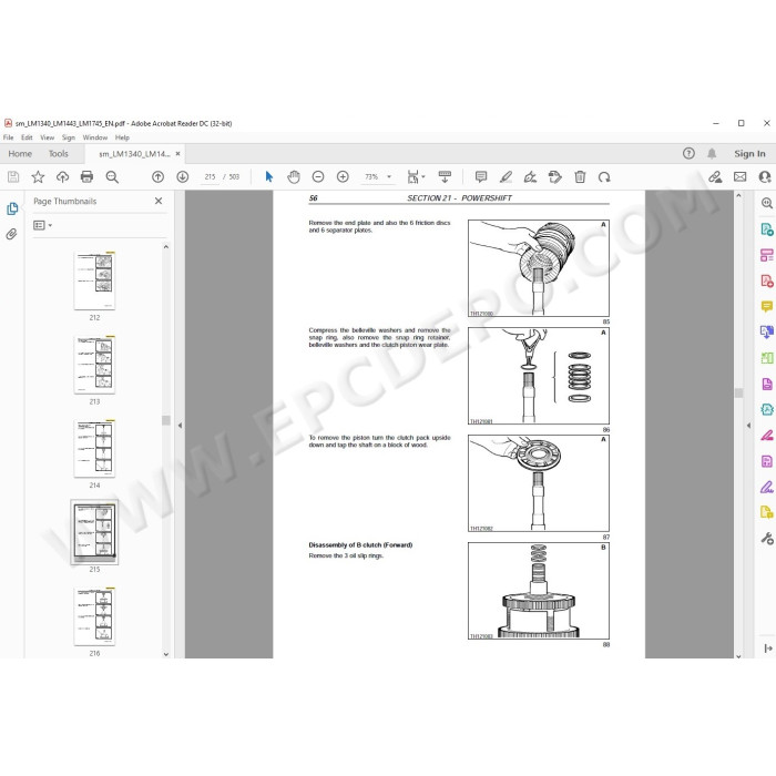 New Holland Telescopic Handler LM1340 LM1343 LM1345 LM1443 LM1445 LM1743 LM1745 Turbo service manual