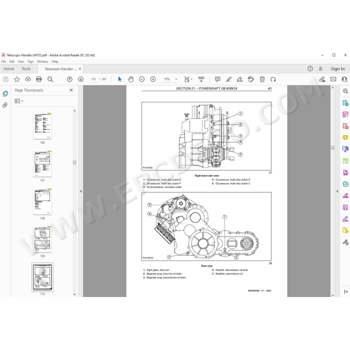 New Holland Telescopic Handler LM732 service manual