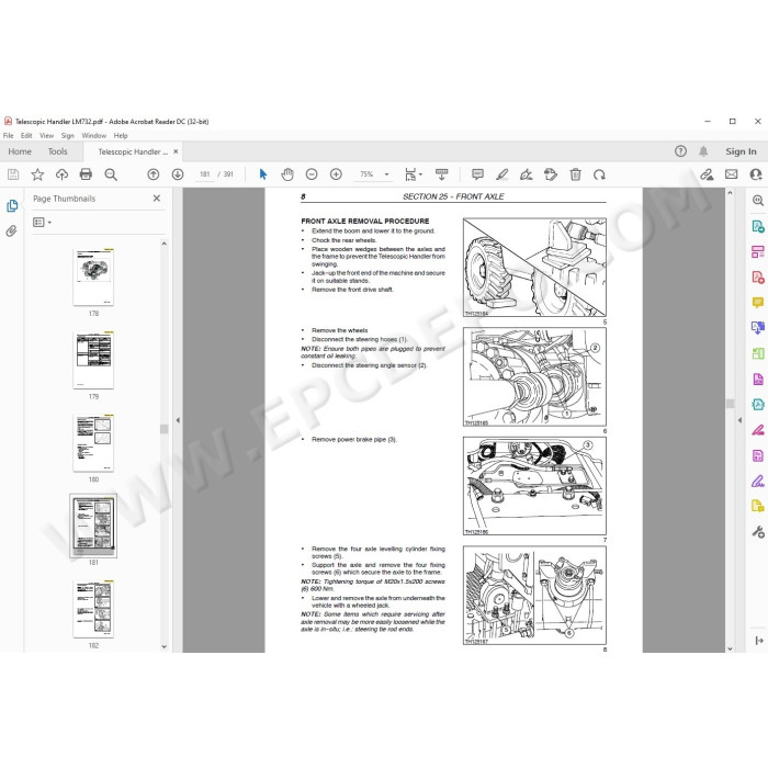 New Holland Telescopic Handler LM732 service manual