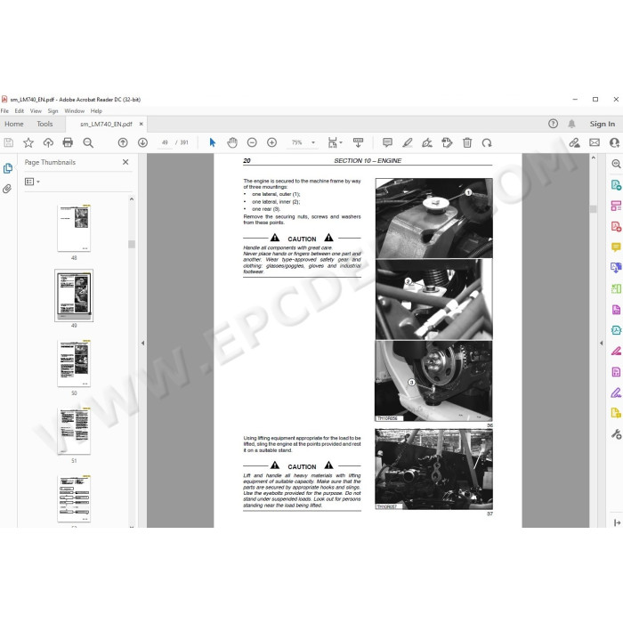 New Holland Telescopic Handler LM740 service manual