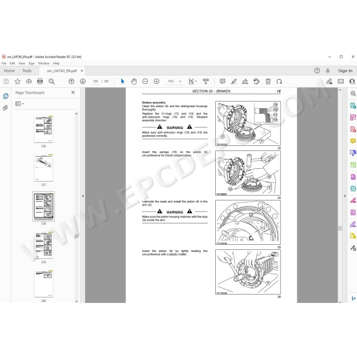 New Holland Telescopic Handler LM740 service manual