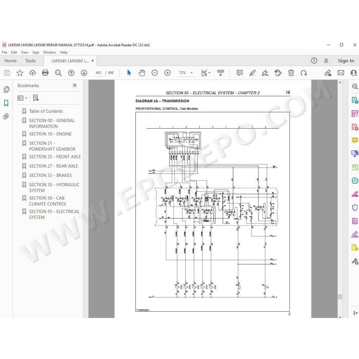 New Holland Telescopic Handler LM5040 LM5060 LM5080 service manual