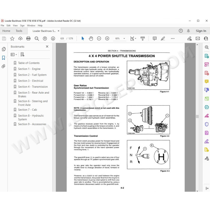 New Holland Backhoe Loader 555E 575E 655E 675E service manual