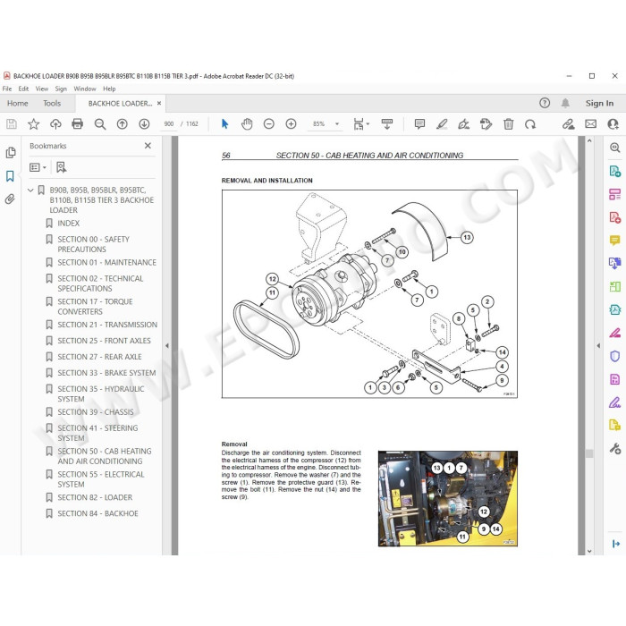 New Holland Backhoe Loader B90B B95B B95BLR B95BTC B110B B115B Tier 3 service manual