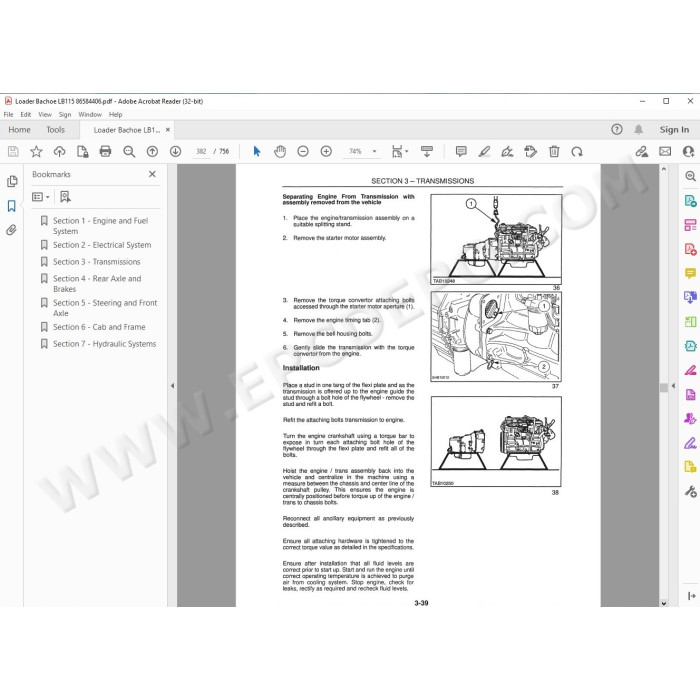 New Holland Backhoe Loader LB115 service manual